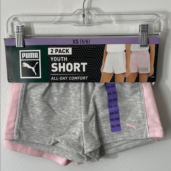 PUMA Other - PUMA Short Youth 2 Pack All-Day Comfort Gray/Pink Size XS -5/6 /Z4